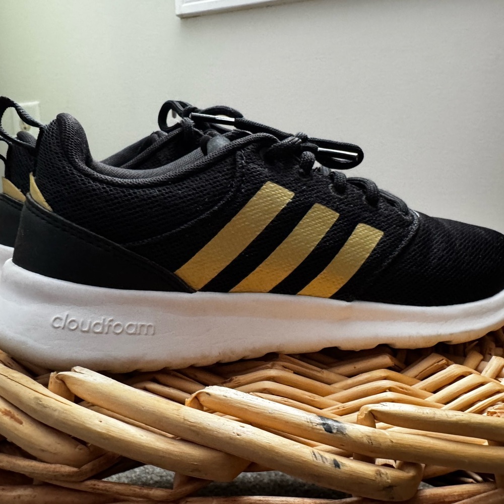 Black and Gold Athletic Sneakers-Adidas - Picture 6 of 6